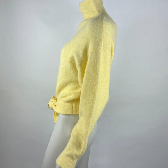Wilfred Lorin‎ Sweater Women XS Long Sleeve Stretch Alpaca Wool Turtleneck Tie - Picture 4 of 13